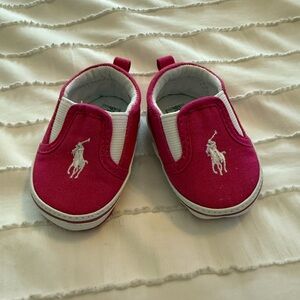 Ralph Lauren Pink Baby Slip-On Shoes